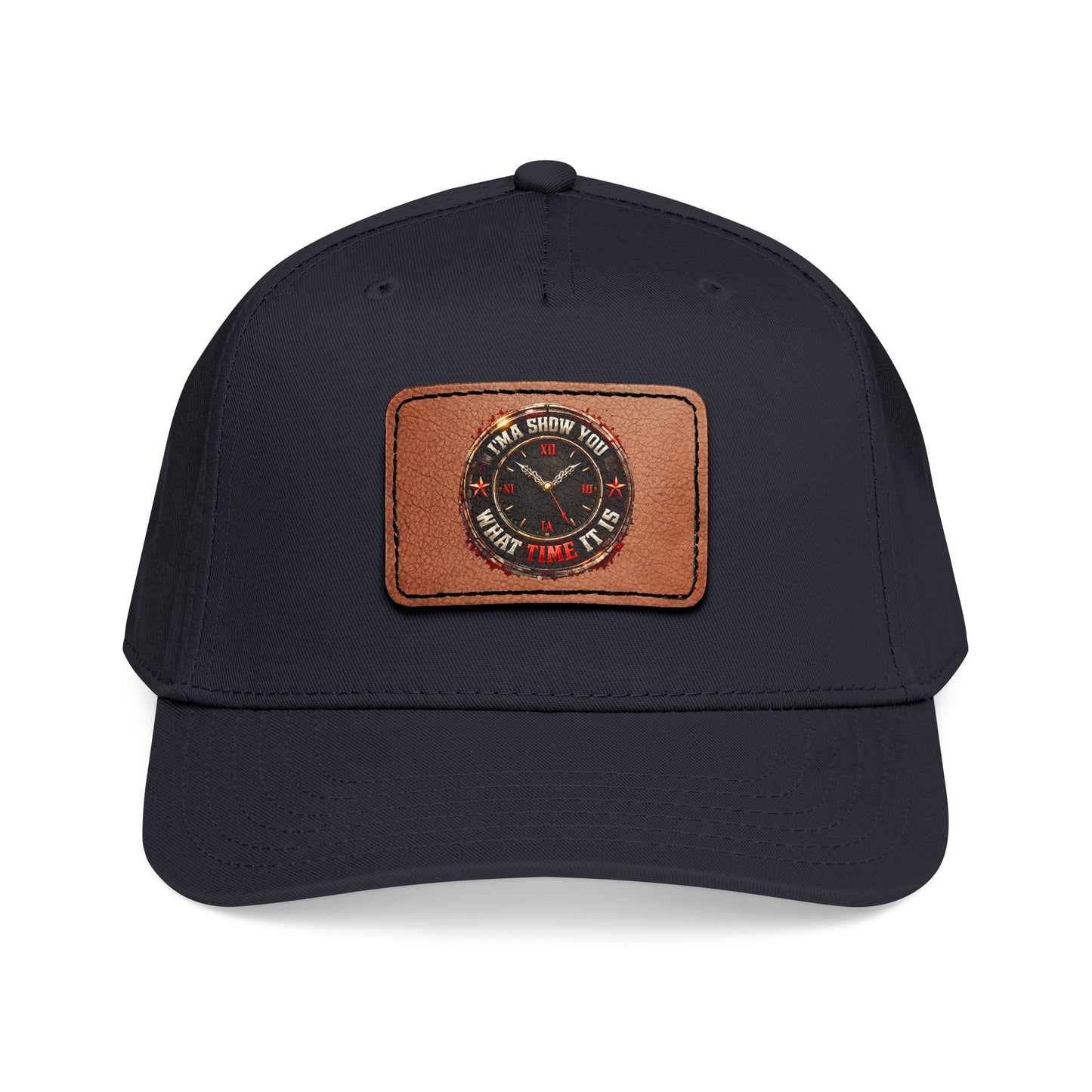 Vintage Compass Leather Patch Baseball Cap