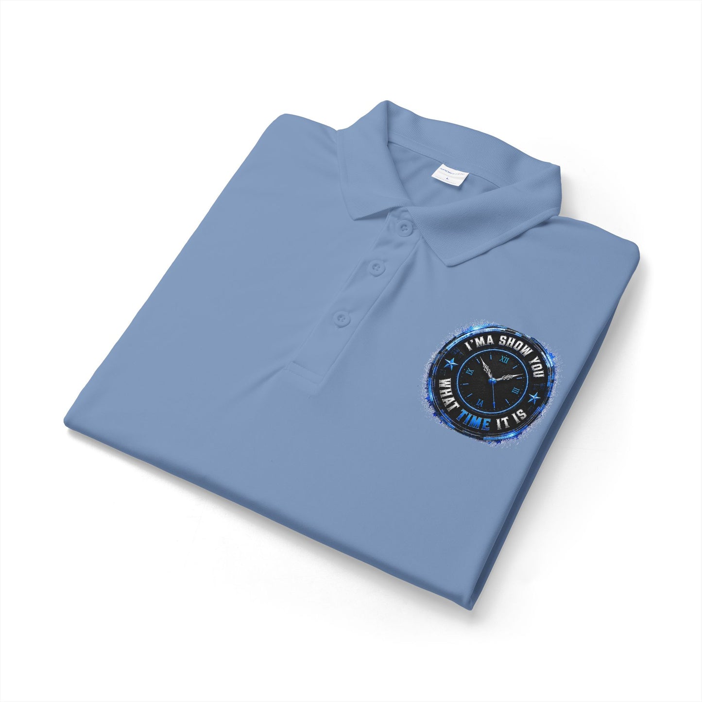 Embroidered 'I'm Shore This Time Is' Nautical Polo