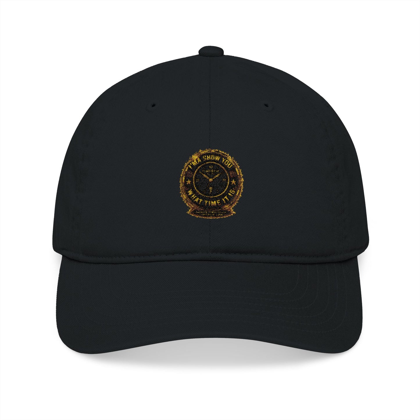 Embroidered Sunflower Badge Organic Baseball Cap