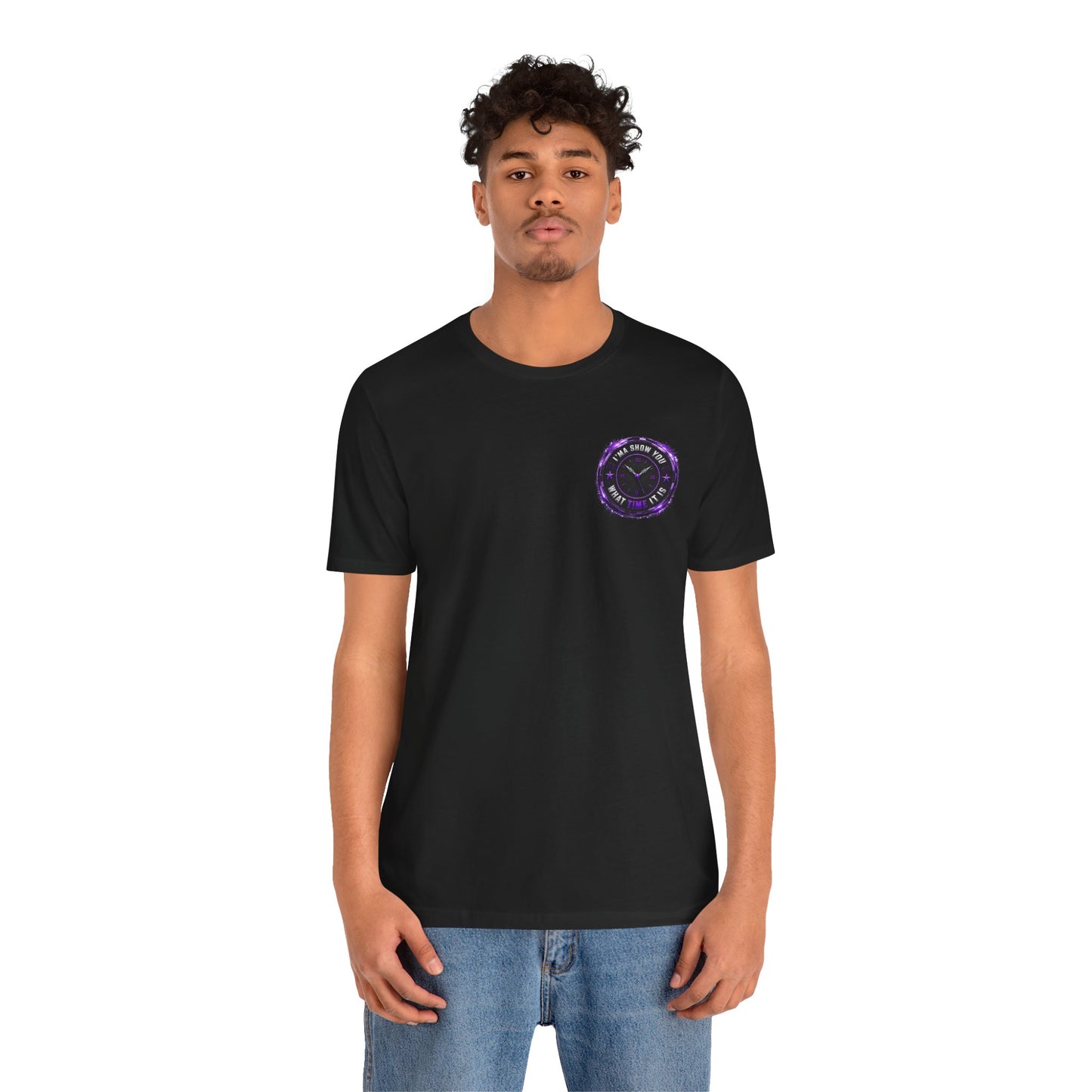 Pocket Cosmic Clock Tee — "Time to Glow" Graphic T‑Shirt