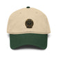 Washed Cotton Baseball Cap with Vintage Compass Patch - Adventure Travel Hat