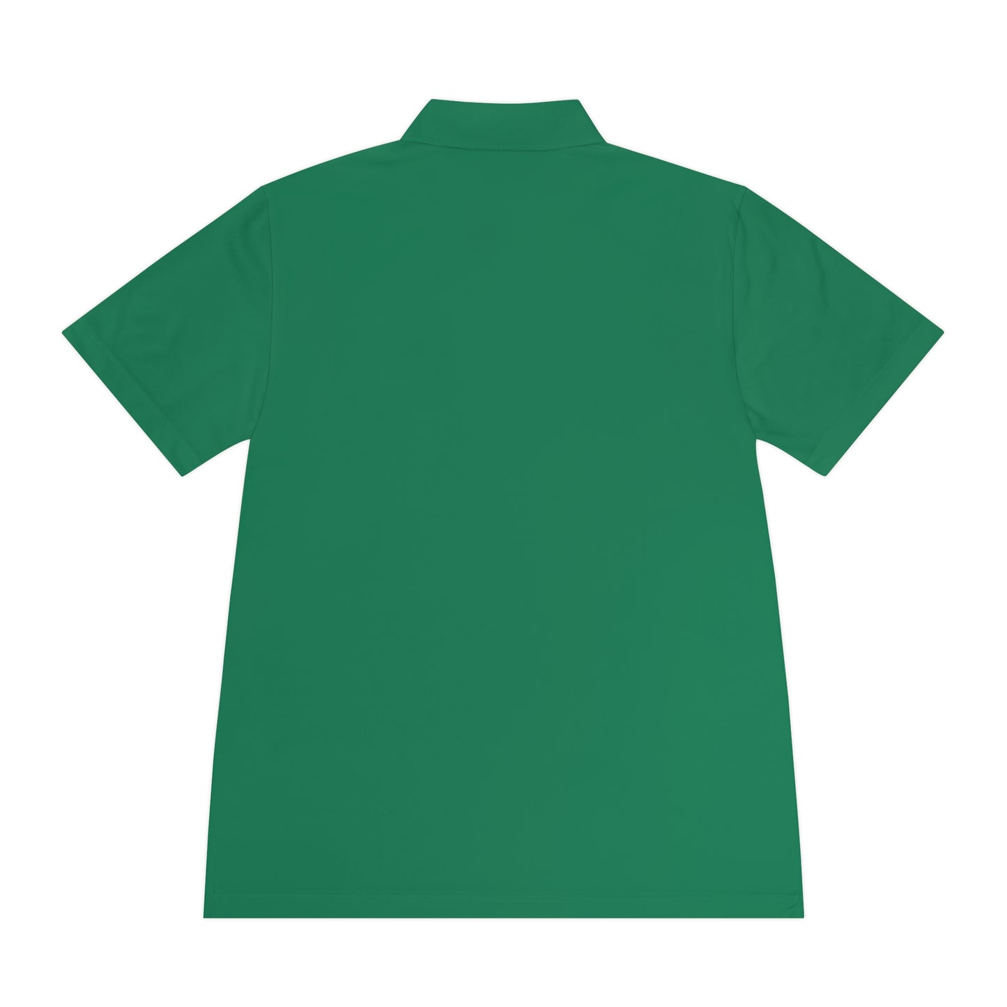 Men's Sport Polo — Blue Compass Badge Performance Golf Shirt