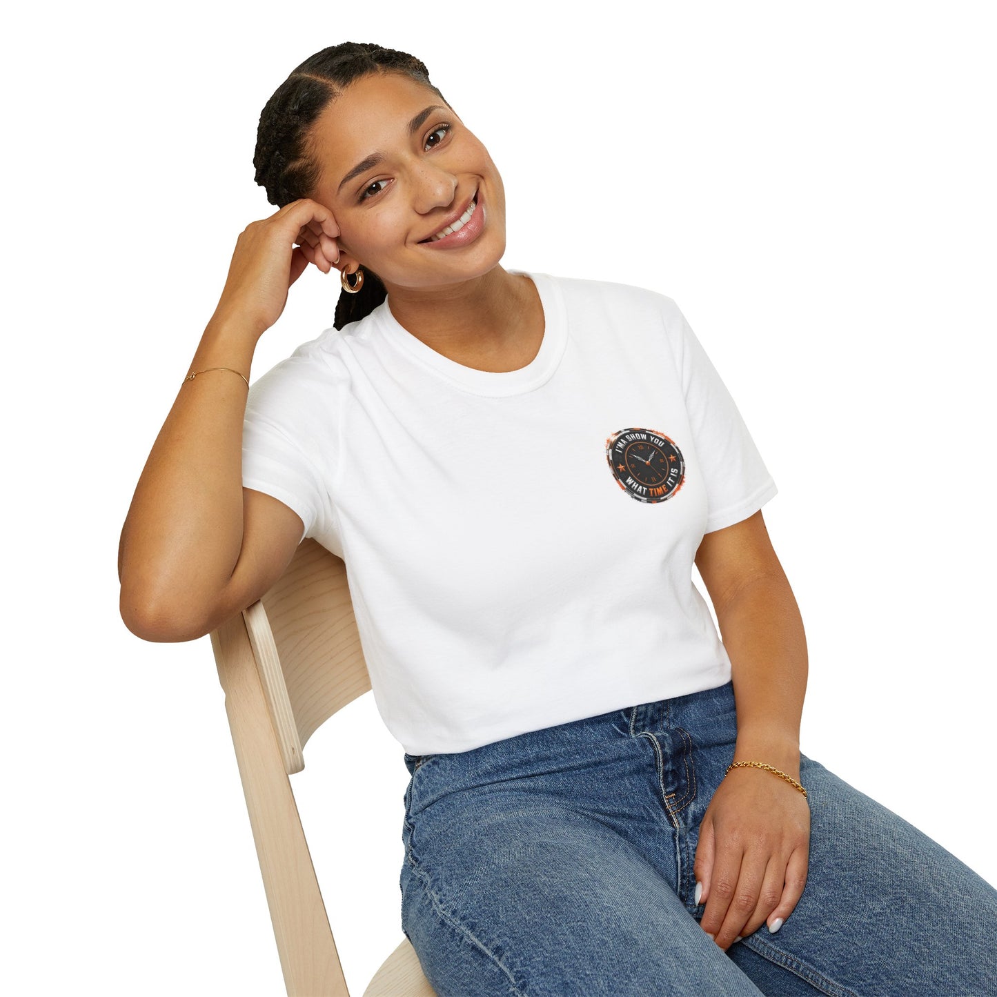 T-Shirt — 'Show Up, It's Your Time' Retro Compass Graphic