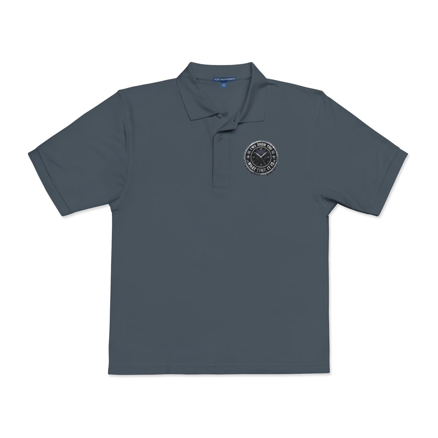 Embroidered Compass Logo Polo — Casual Nautical Work Shirt