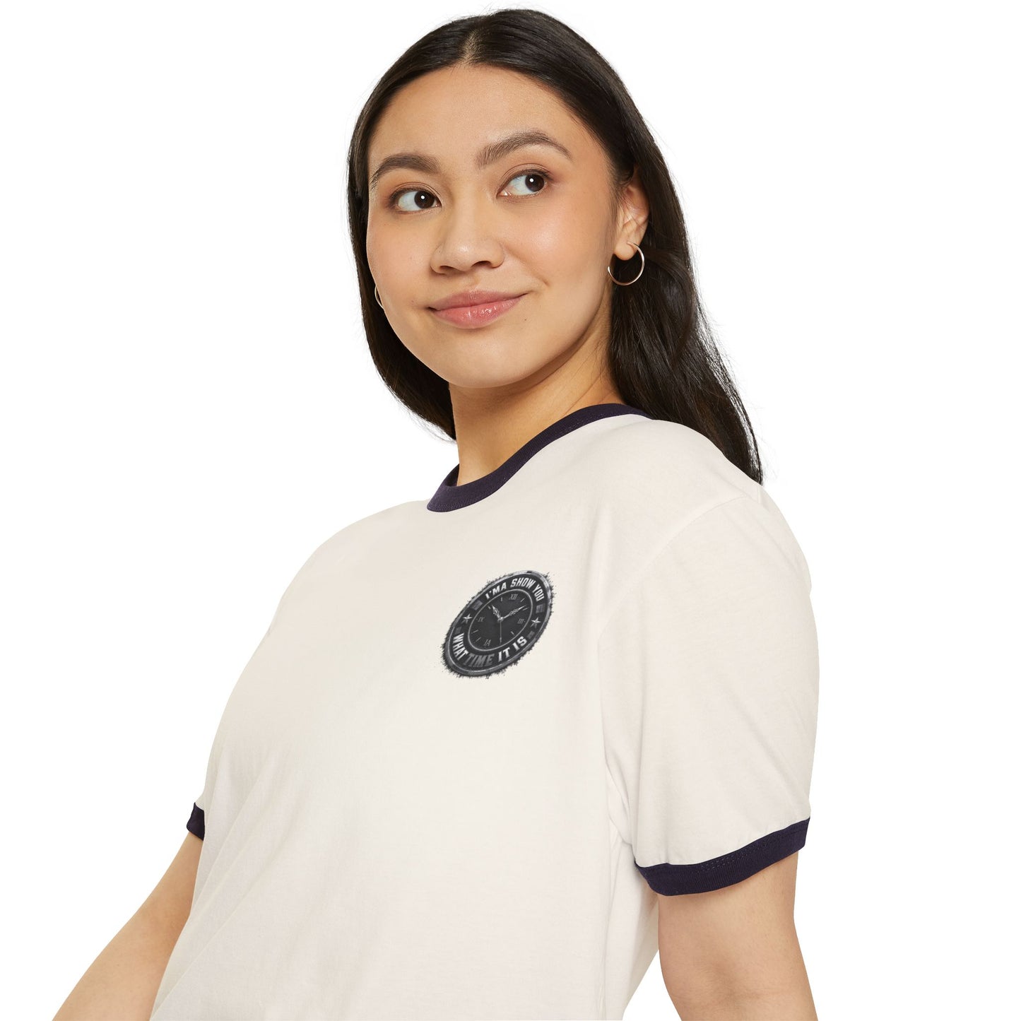 Vintage Black Rose Ringer T-Shirt