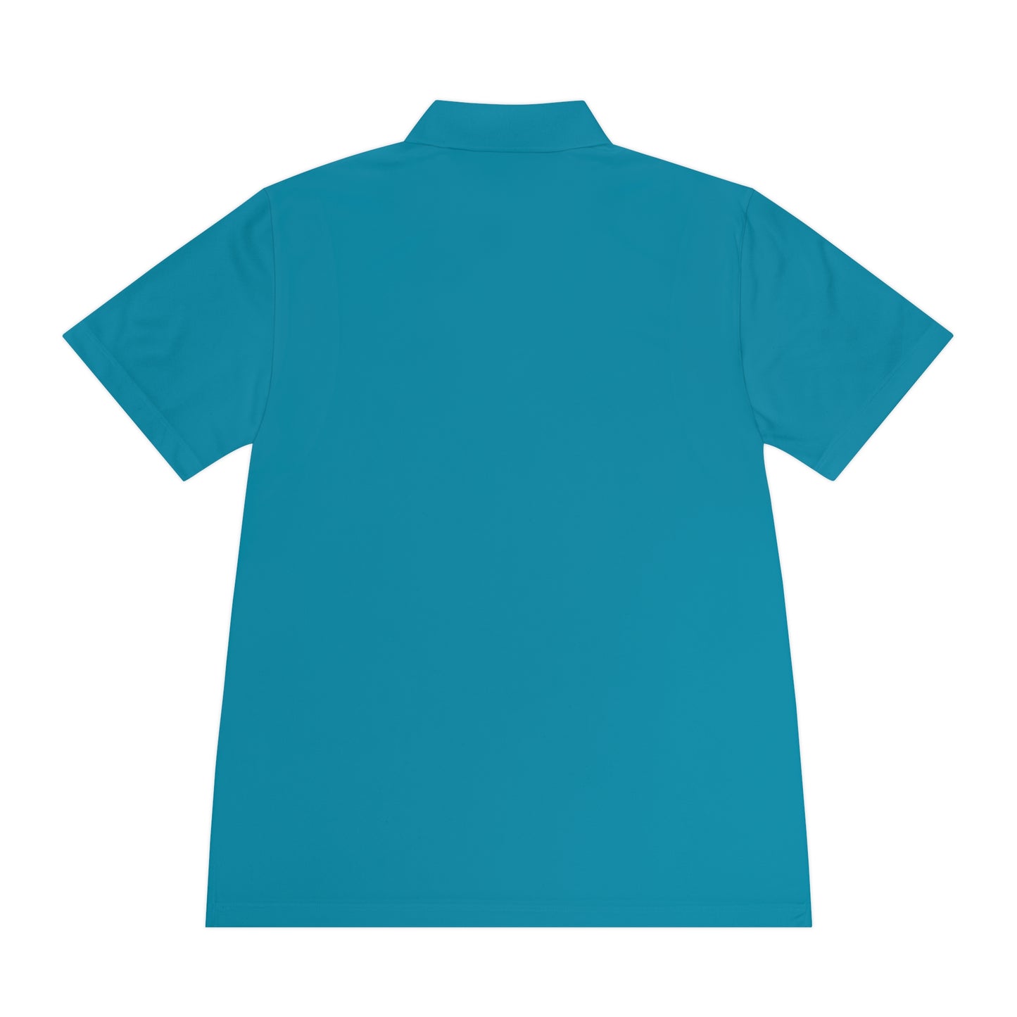 Men's Sport Polo — Blue Compass Badge Performance Golf Shirt
