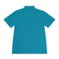 Men's Sport Polo — Blue Compass Badge Performance Golf Shirt