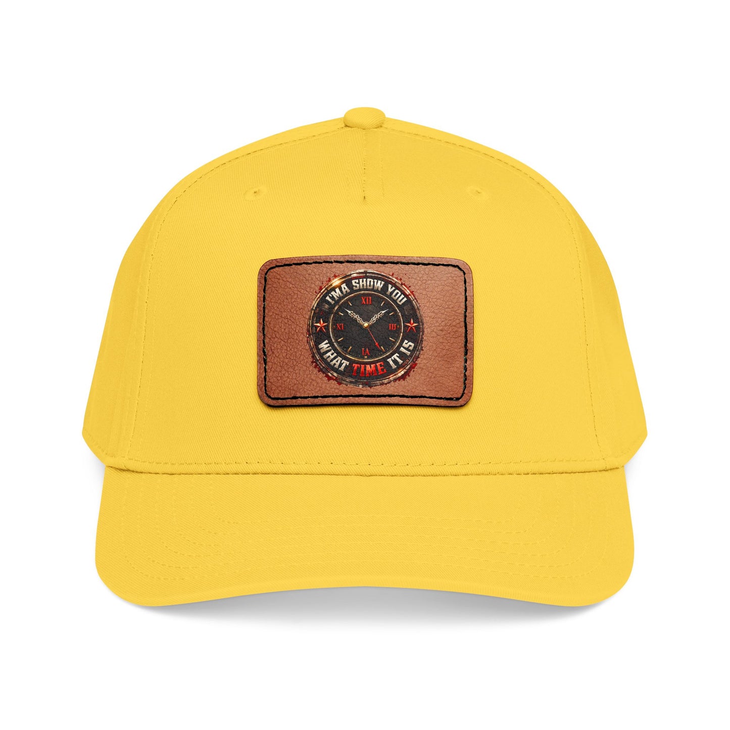 Vintage Compass Leather Patch Baseball Cap