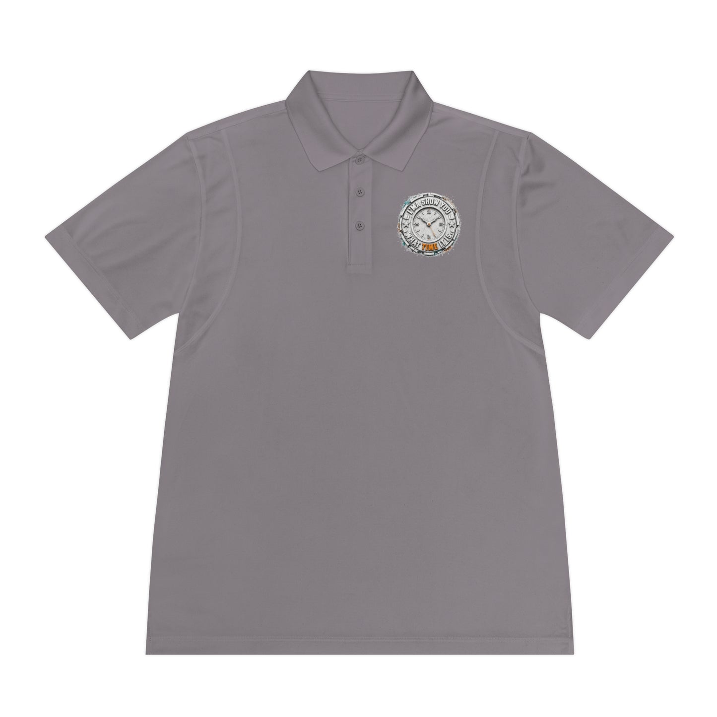 Men's Sport Polo — Vintage Motorcycle Club Crest Chest Logo