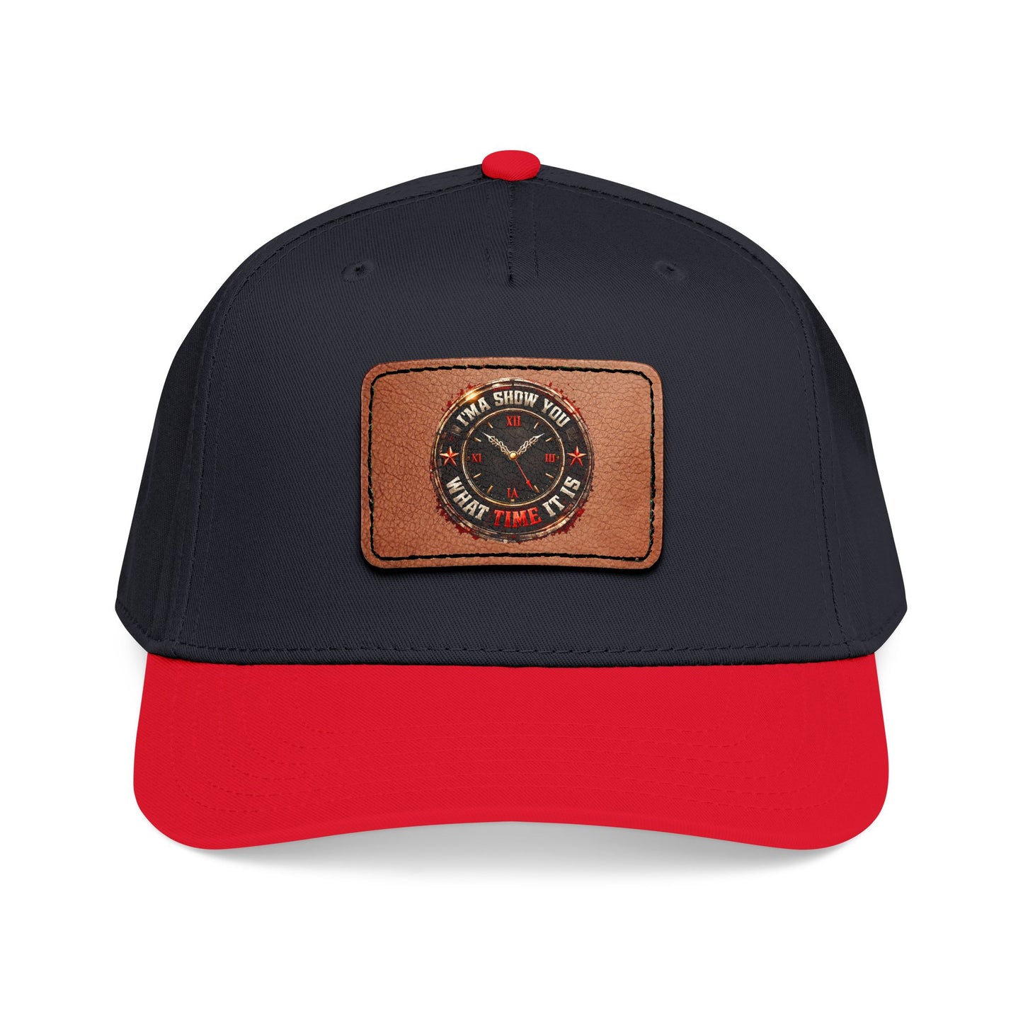 Vintage Compass Leather Patch Baseball Cap