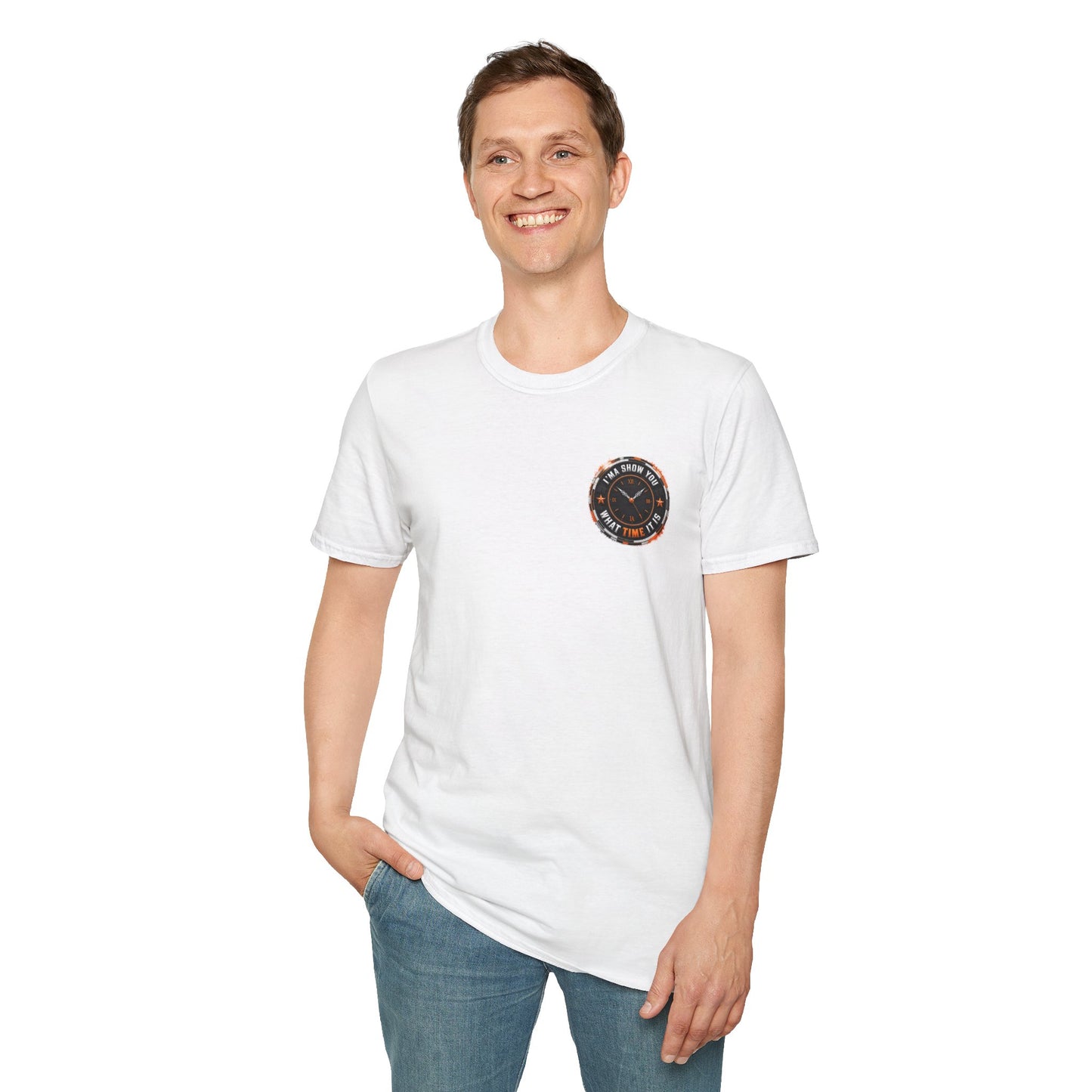 T-Shirt — 'Show Up, It's Your Time' Retro Compass Graphic