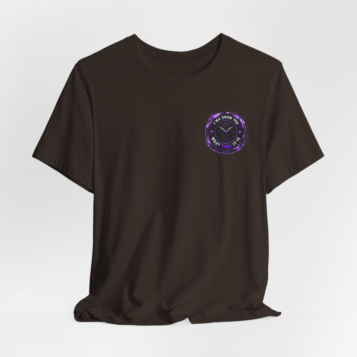 Pocket Cosmic Clock Tee — "Time to Glow" Graphic T‑Shirt