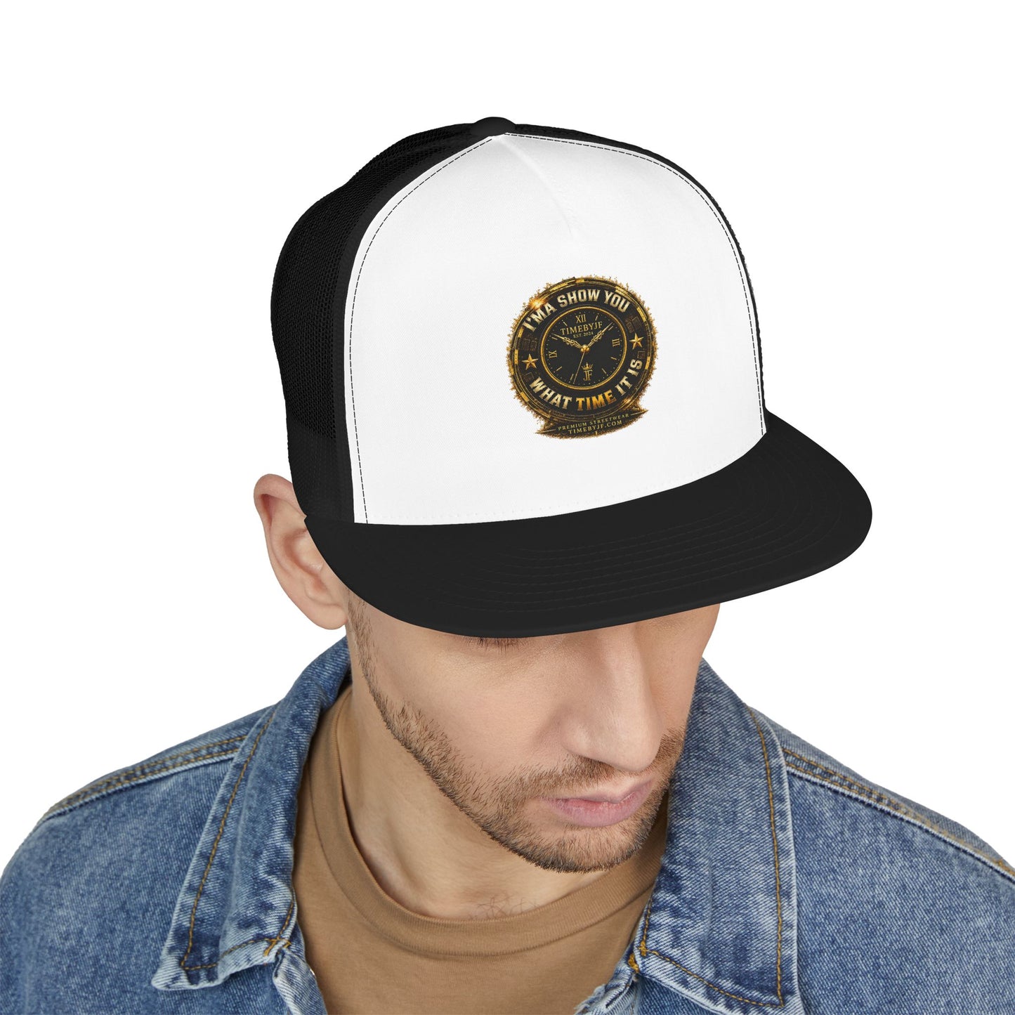 Trucker Cap — 'I’MA SHOW YOU WHAT TIME IT IS' Vintage Compass Logo Snapback