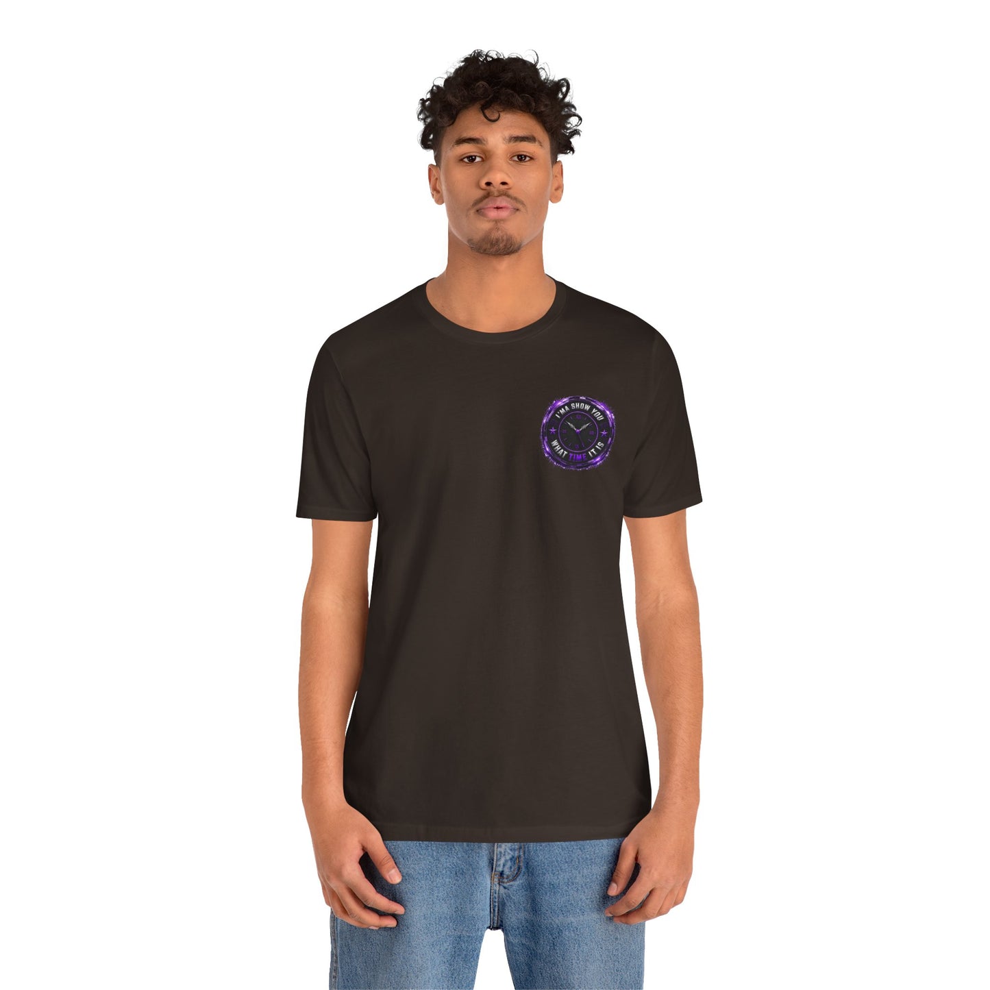 Pocket Cosmic Clock Tee — "Time to Glow" Graphic T‑Shirt