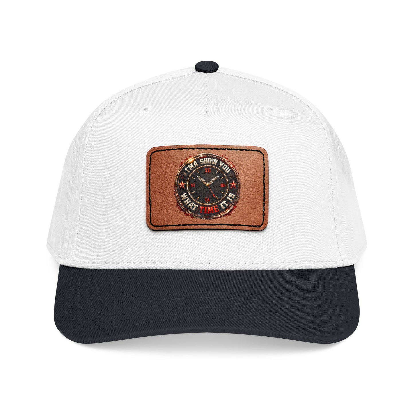 Vintage Compass Leather Patch Baseball Cap