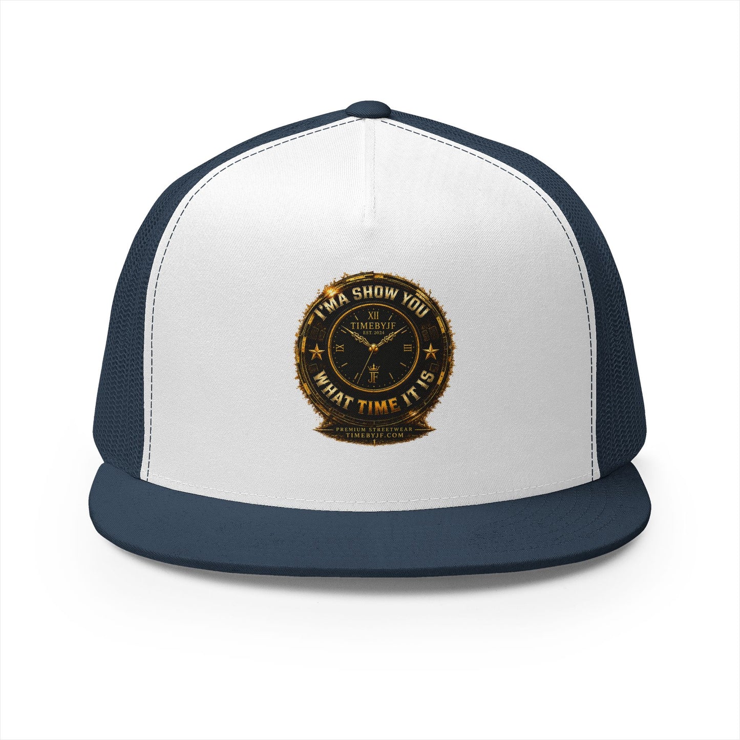 Vintage Sheriff Badge Trucker Cap — "I'ma Show You What Time It Is" Mesh Snapback