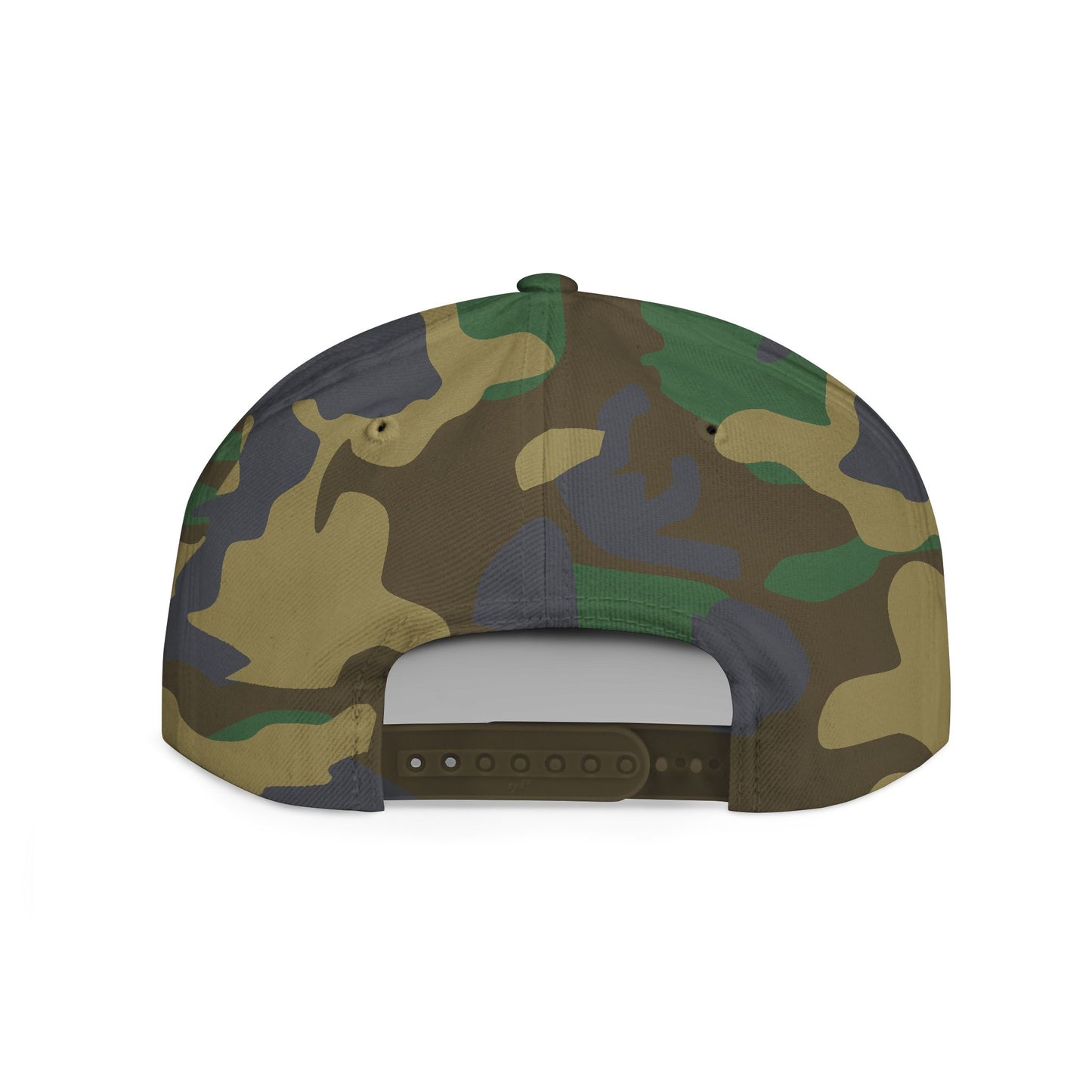 Snapback Hat — Gold Seal Clock Logo Flat Bill Cap