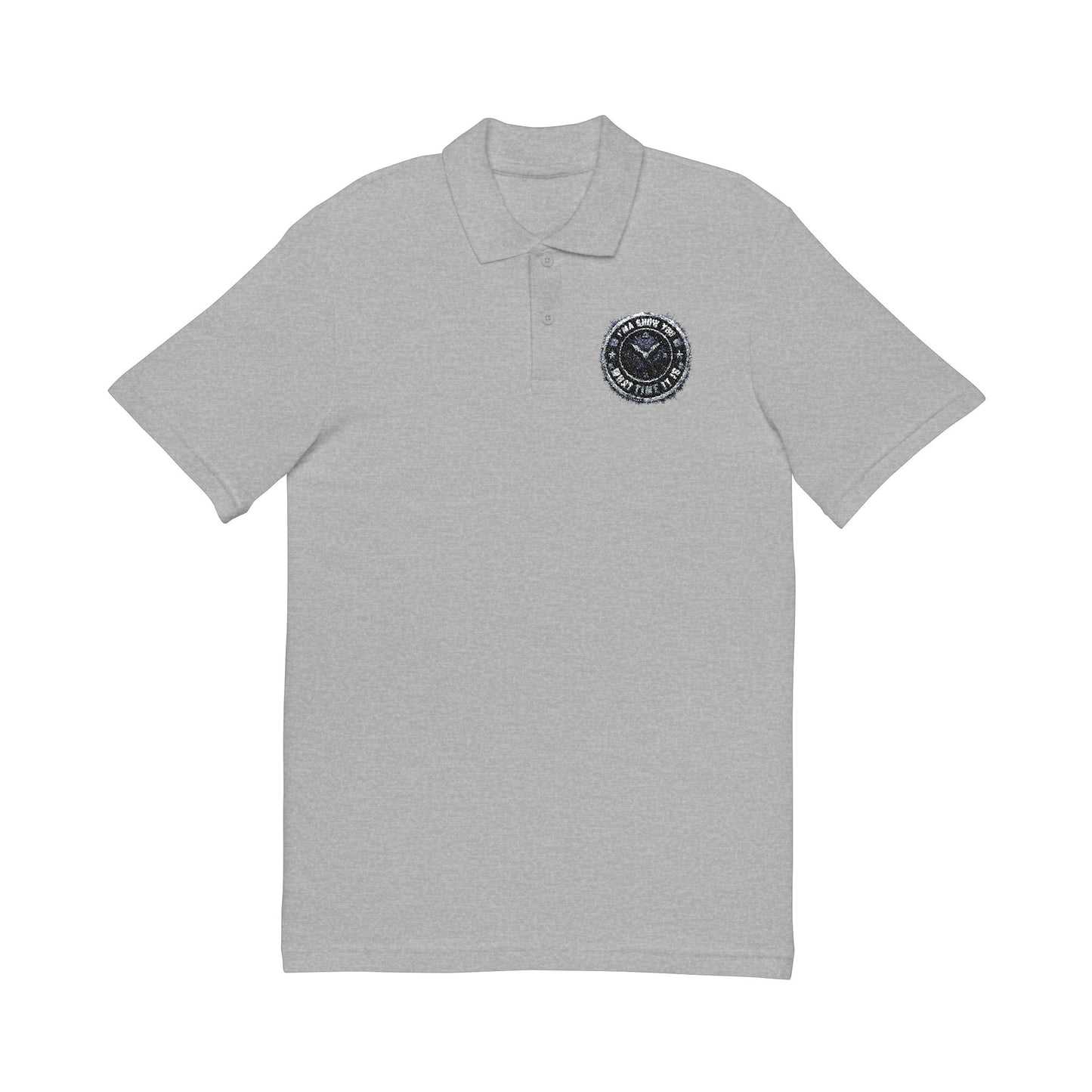Embroidered Crest Polo Shirt — Classic White Pique