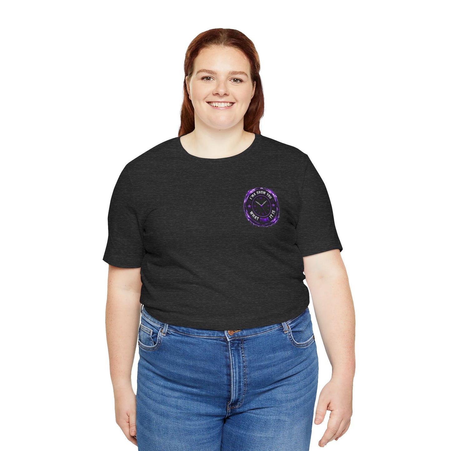 Pocket Cosmic Clock Tee — "Time to Glow" Graphic T‑Shirt