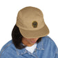 Embroidered Compass Badge 5-Panel Cap — Khaki Outdoor Adventure Hat
