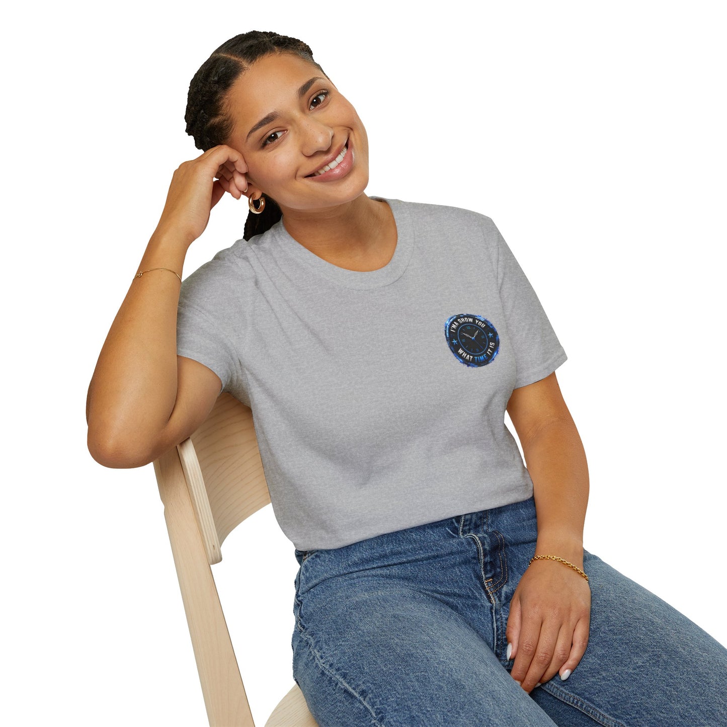 Vintage Compass Badge T-Shirt — "Take Your Time" Minimal Travel Tee
