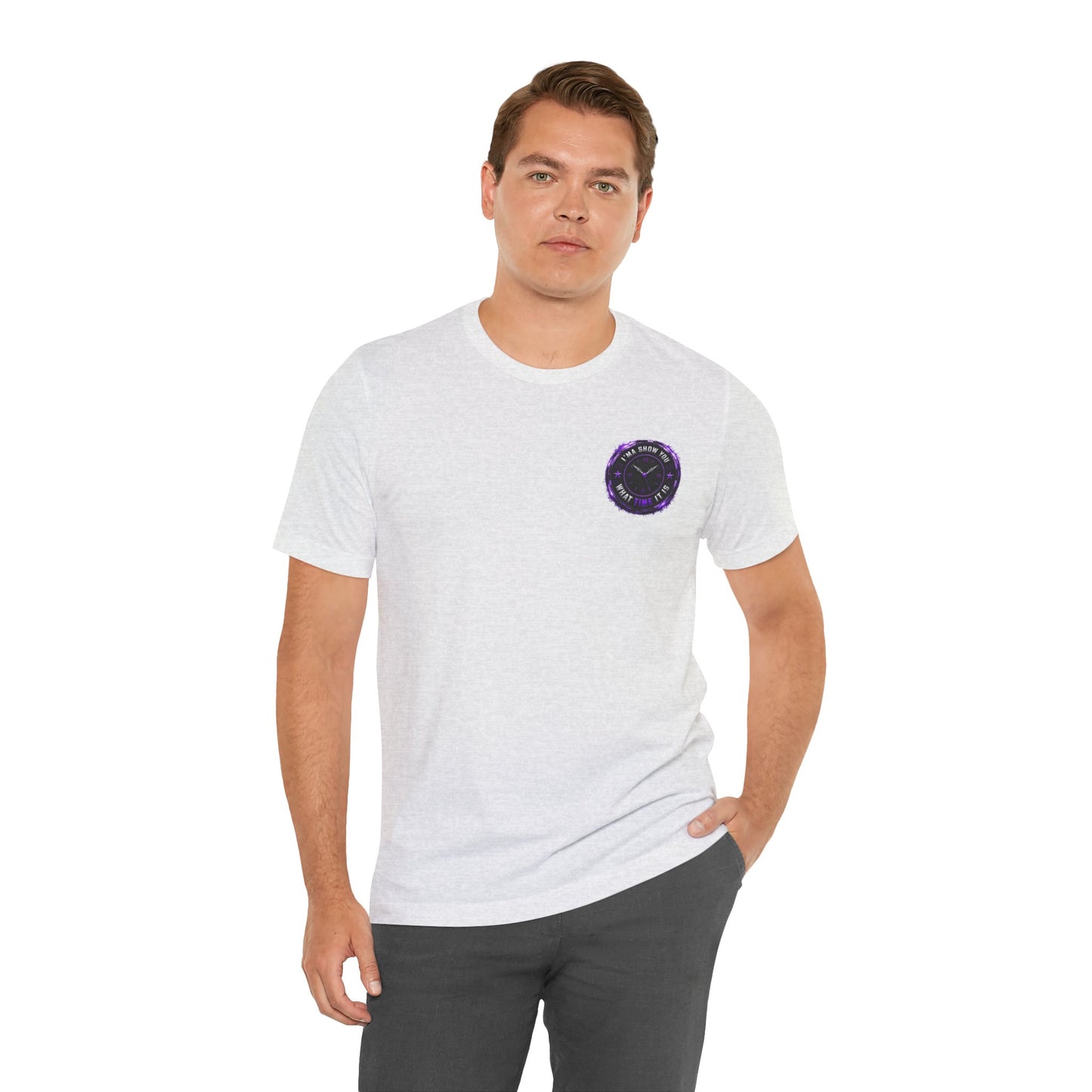 Pocket Cosmic Clock Tee — "Time to Glow" Graphic T‑Shirt