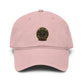 Washed Cotton Baseball Cap with Vintage Compass Patch - Adventure Travel Hat