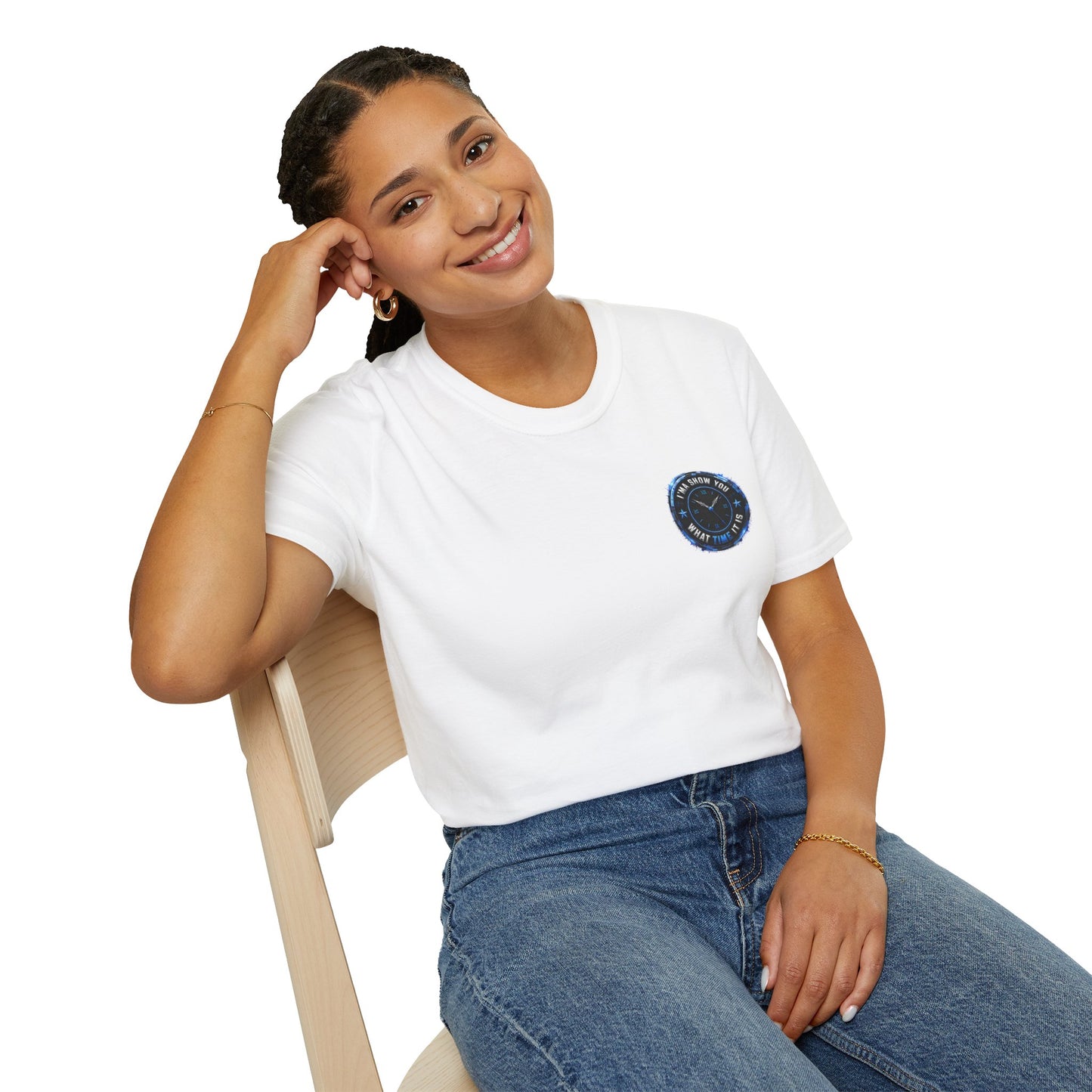 Vintage Compass Badge T-Shirt — "Take Your Time" Minimal Travel Tee