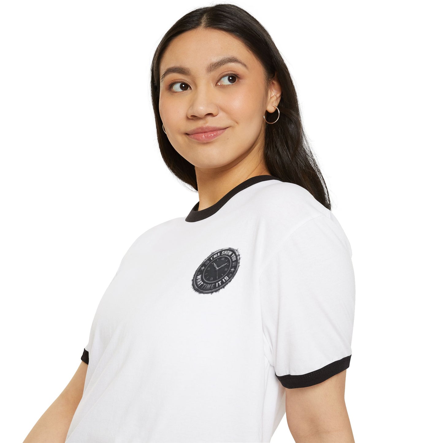 Vintage Black Rose Ringer T-Shirt