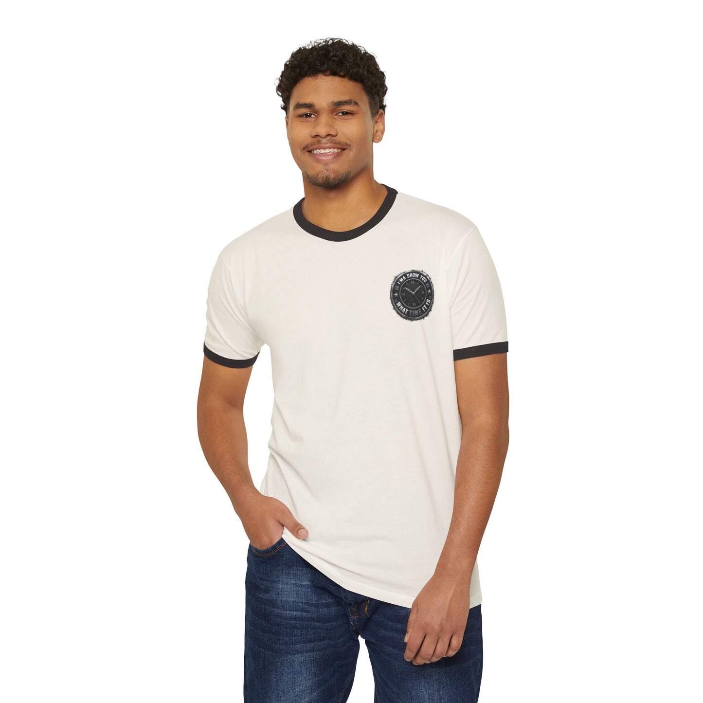 Vintage Black Rose Ringer T-Shirt