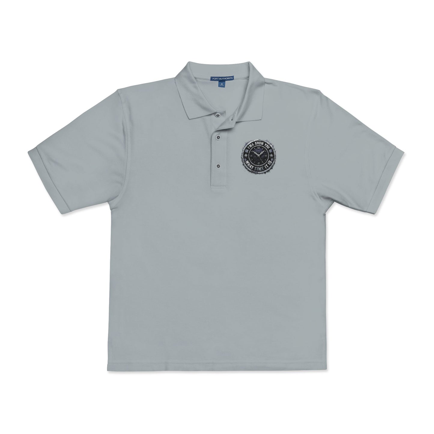 Embroidered Compass Logo Polo — Casual Nautical Work Shirt