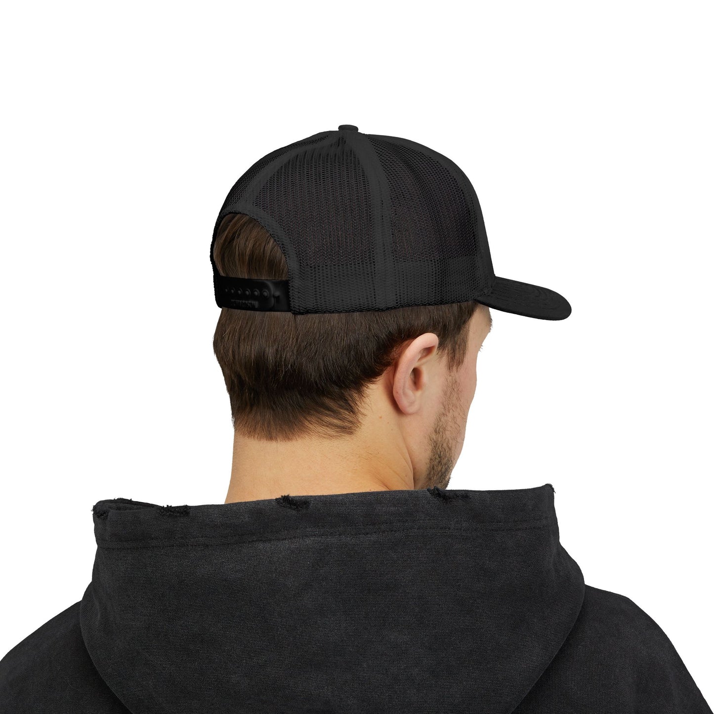 Trucker Cap — Distressed Round Patch 'Don't Ask Me' Vintage Logo