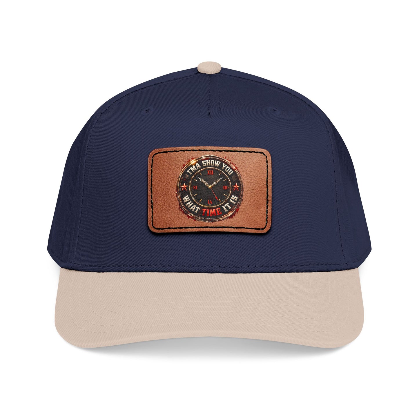 Vintage Compass Leather Patch Baseball Cap