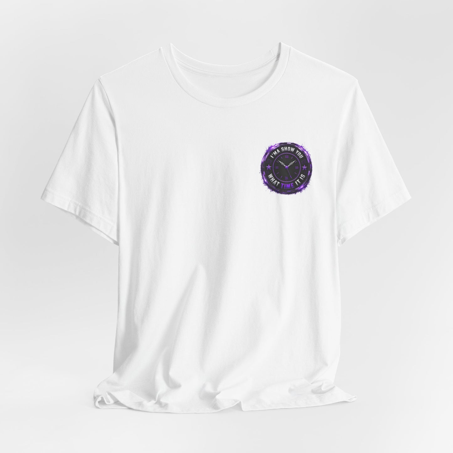Pocket Cosmic Clock Tee — "Time to Glow" Graphic T‑Shirt