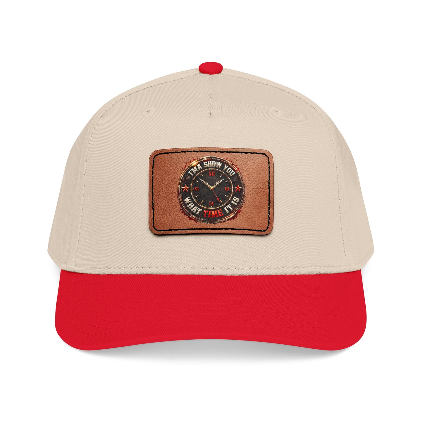 Vintage Compass Leather Patch Baseball Cap