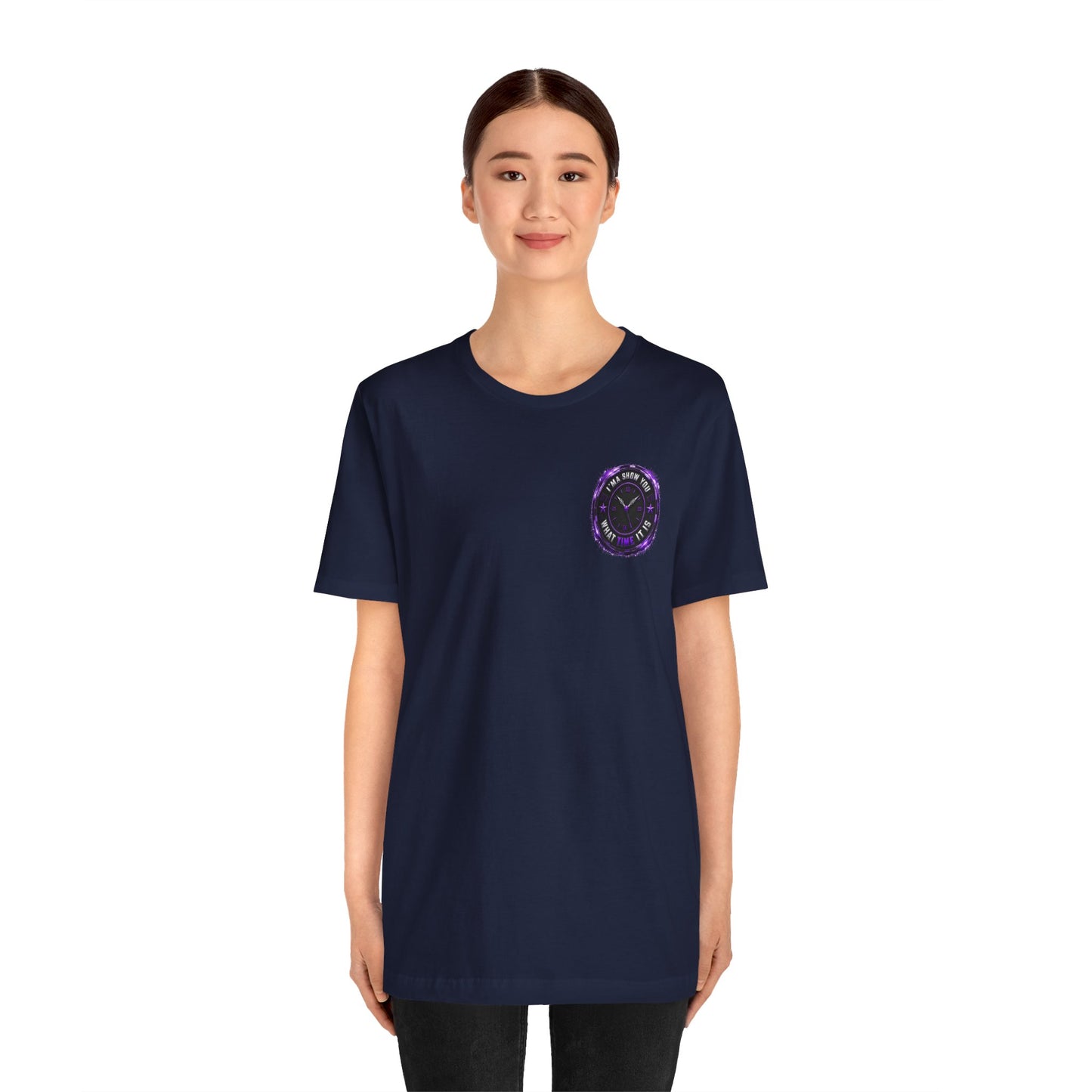 Pocket Cosmic Clock Tee — "Time to Glow" Graphic T‑Shirt