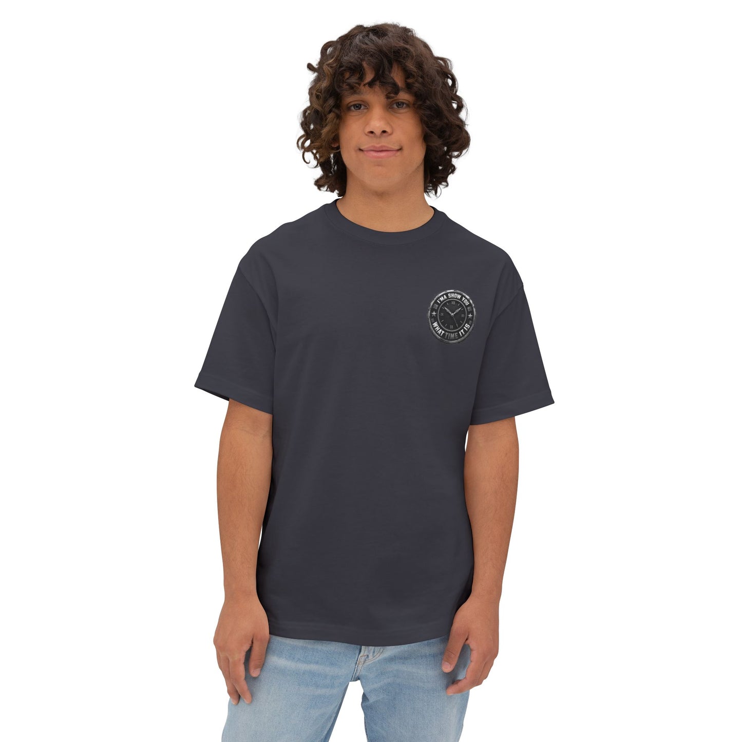 Vintage Patch Logo Tee — Minimal Chest Emblem Casual T‑Shirt