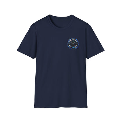Vintage Compass Badge T-Shirt — "Take Your Time" Minimal Travel Tee