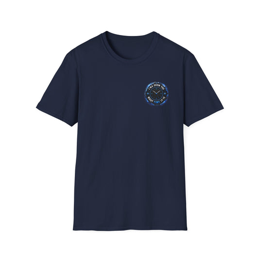 Vintage Compass Badge T-Shirt — "Take Your Time" Minimal Travel Tee