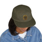 Embroidered Compass Badge 5-Panel Cap — Khaki Outdoor Adventure Hat
