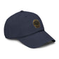 Washed Cotton Baseball Cap with Vintage Compass Patch - Adventure Travel Hat