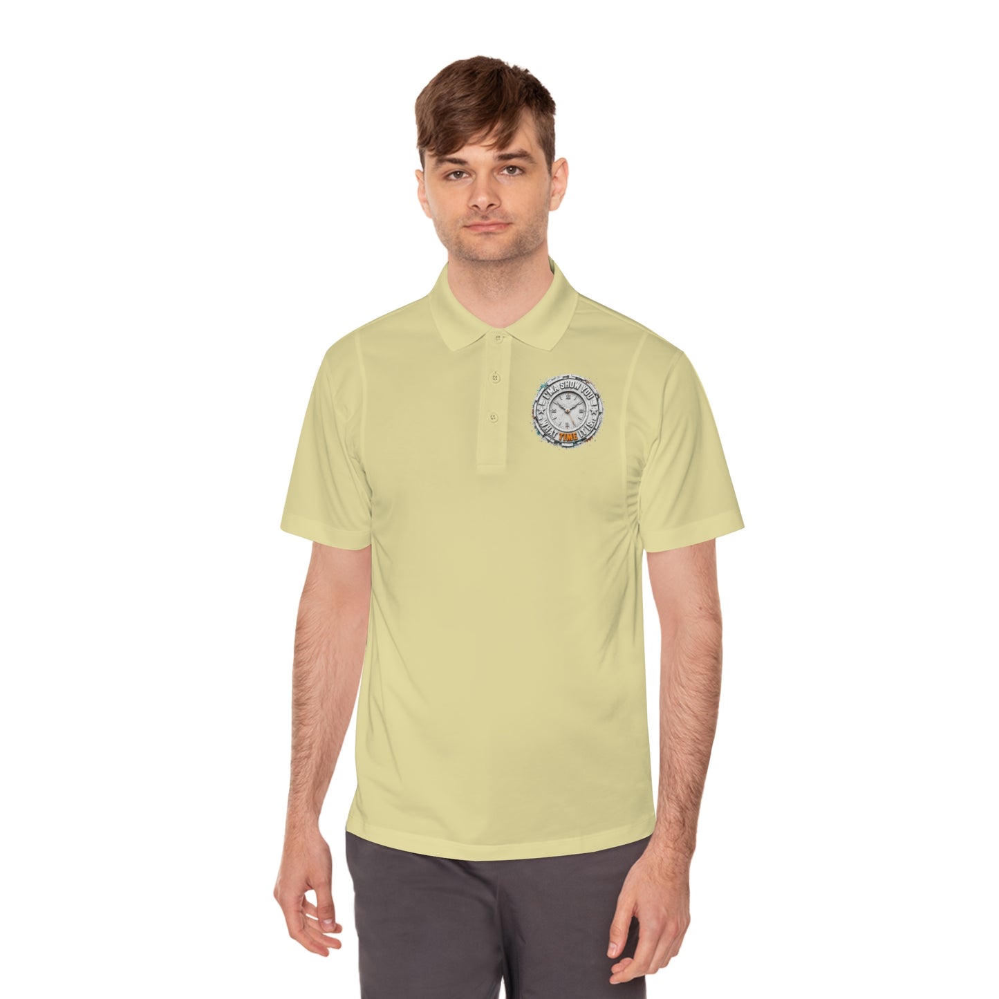 Men's Sport Polo — Vintage Motorcycle Club Crest Chest Logo