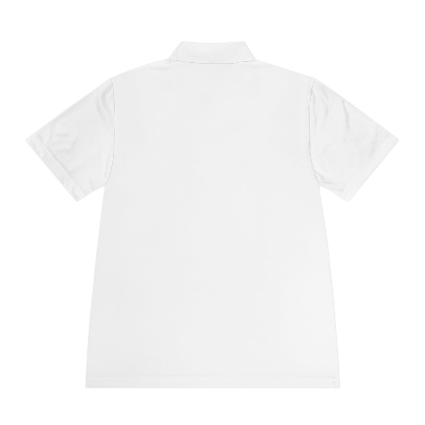 Men's Sport Polo — Blue Compass Badge Performance Golf Shirt