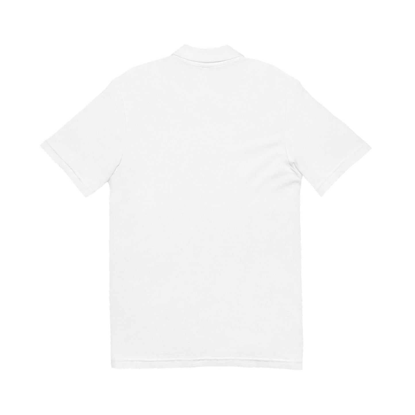 Embroidered Crest Polo Shirt — Classic White Pique