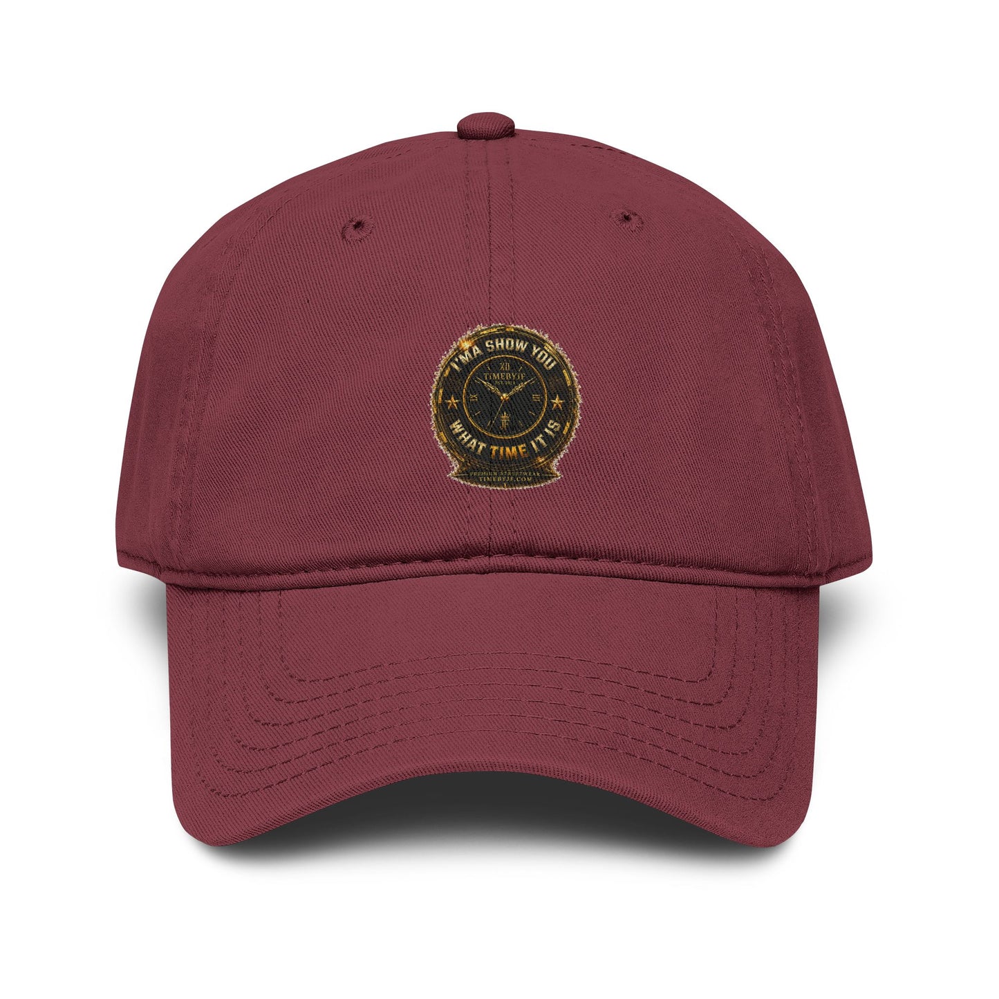 Washed Cotton Baseball Cap with Vintage Compass Patch - Adventure Travel Hat