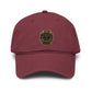 Washed Cotton Baseball Cap with Vintage Compass Patch - Adventure Travel Hat