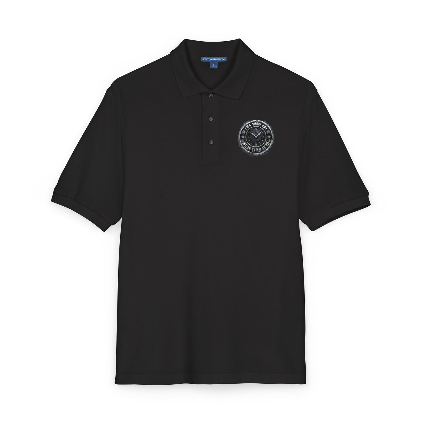 Embroidered Compass Logo Polo — Casual Nautical Work Shirt