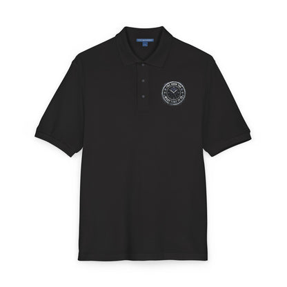 Embroidered Compass Logo Polo — Casual Nautical Work Shirt