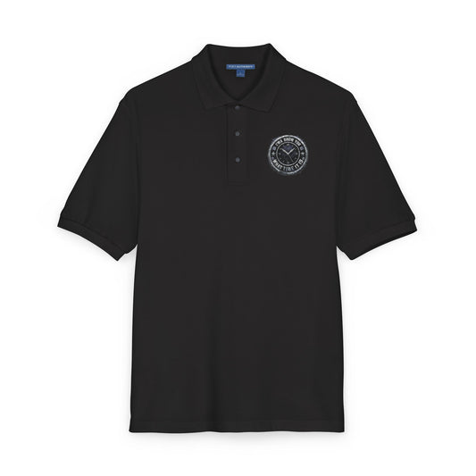 Embroidered Compass Logo Polo — Casual Nautical Work Shirt