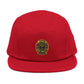 Embroidered Compass Badge 5-Panel Cap — Khaki Outdoor Adventure Hat